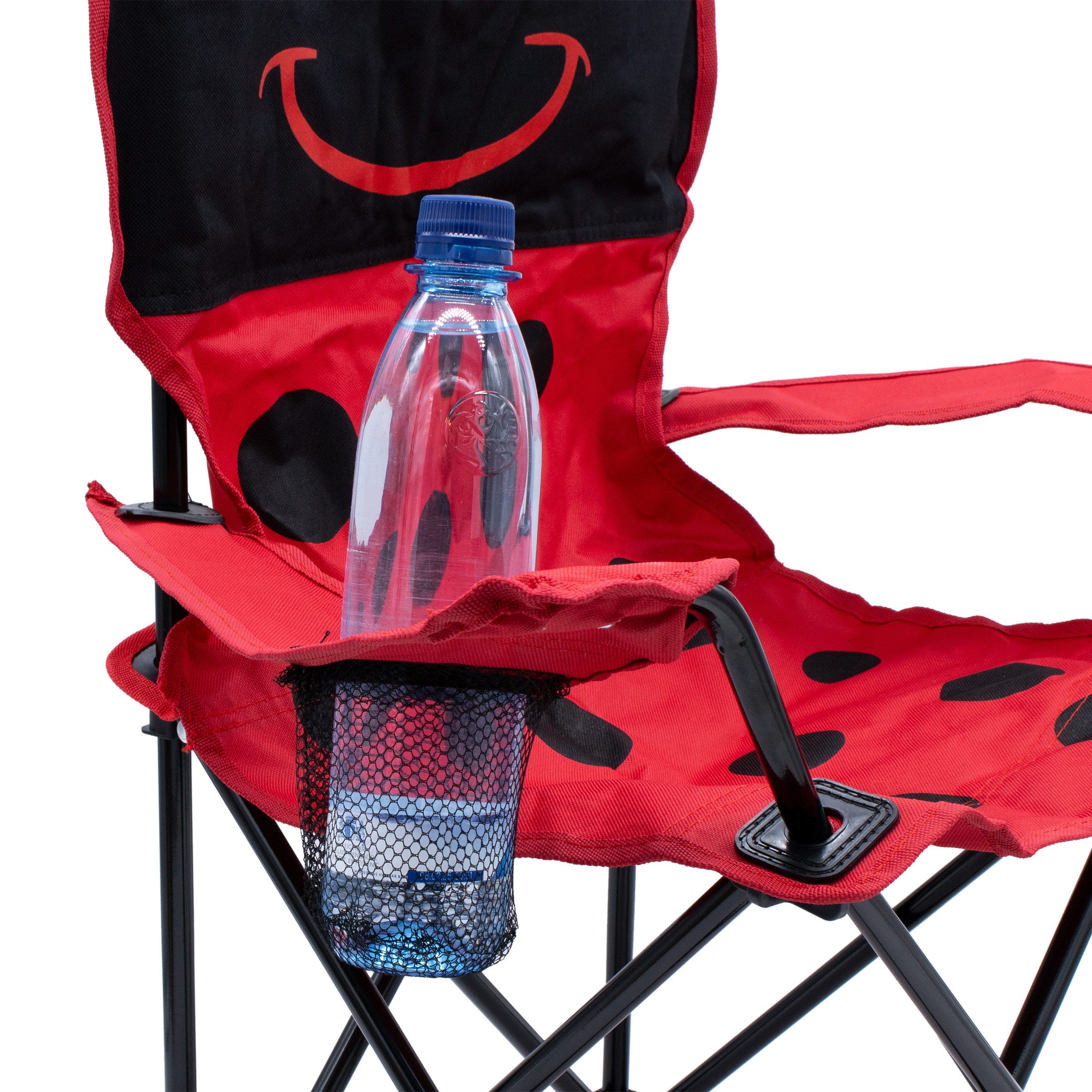 Spetebo Campingstuhl Kinder Campingstuhl mit Getränkehalter (Stück, 1 St), Garten Kinderstuhl faltbar mit Tragetasche – Bild 4 von 5