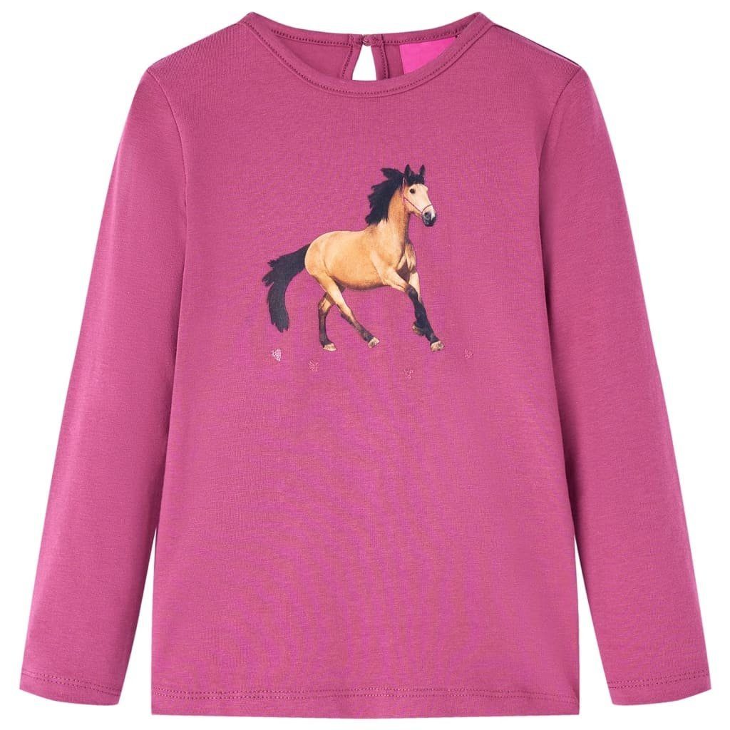 Langarmshirt Kinder-Langarmshirt Himbeerrot 104