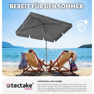 tectake Sonnenschirm Vanessa, Komplettset für Terrasse oder Garten, Sonnenschirm mit Bedienungsanleitung, 360° drehbar
