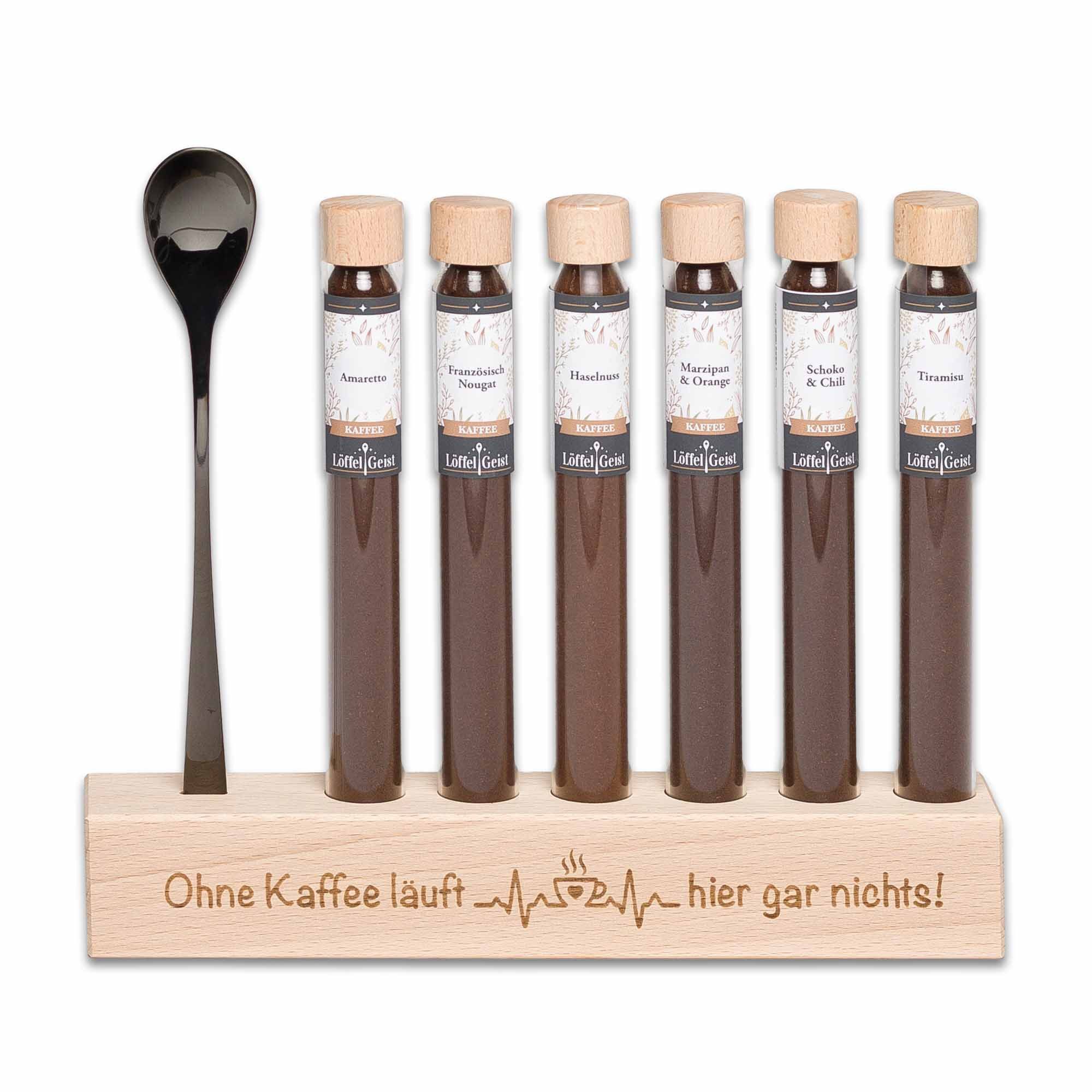 Löffelgeist Lebensmittel-Geschenkset Ohne Kaffee läuft hier gar nichts