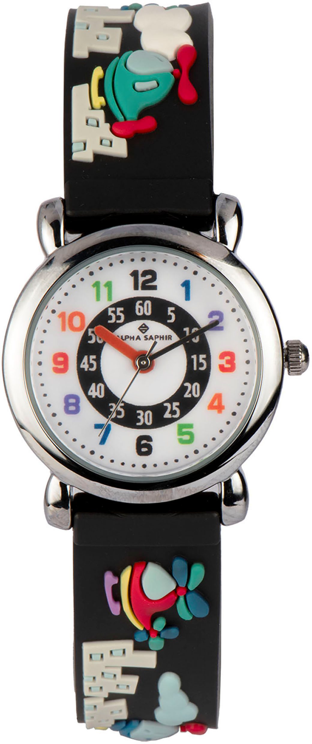 ALPHA SAPHIR Quarzuhr 394B, Armbanduhr, Kinderuhr, analog, ideal auch als Geschenk