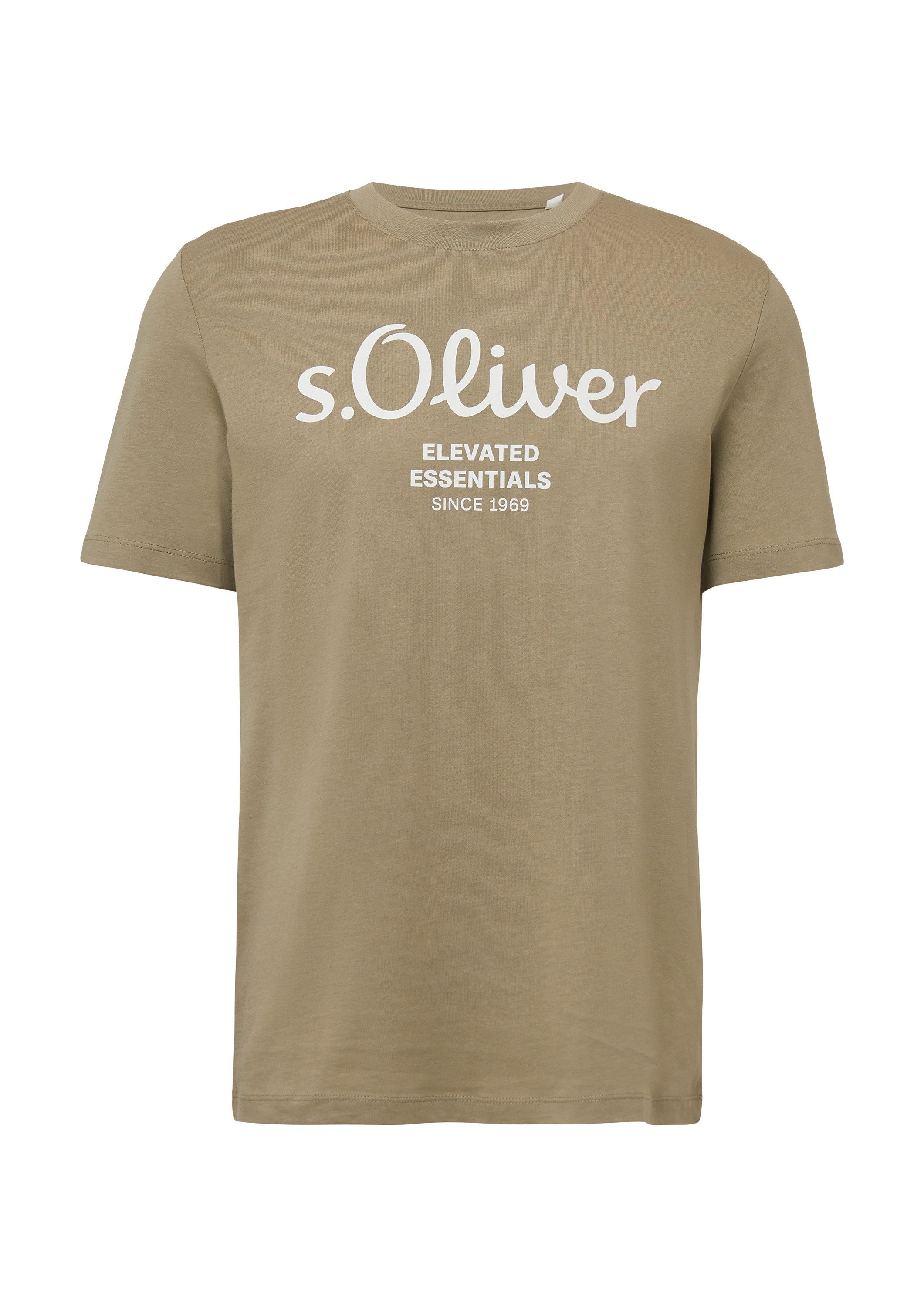 s.Oliver Kurzarmshirt T-Shirt Baumwoll-T-Shirt mit Logo-Print günstig online kaufen