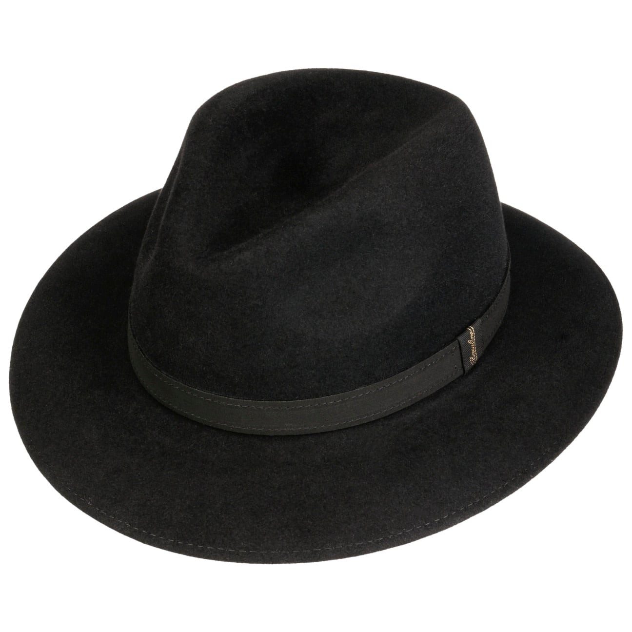 Borsalino Filzhut (1-St) Fedora mit Lederband, Made in Italy
