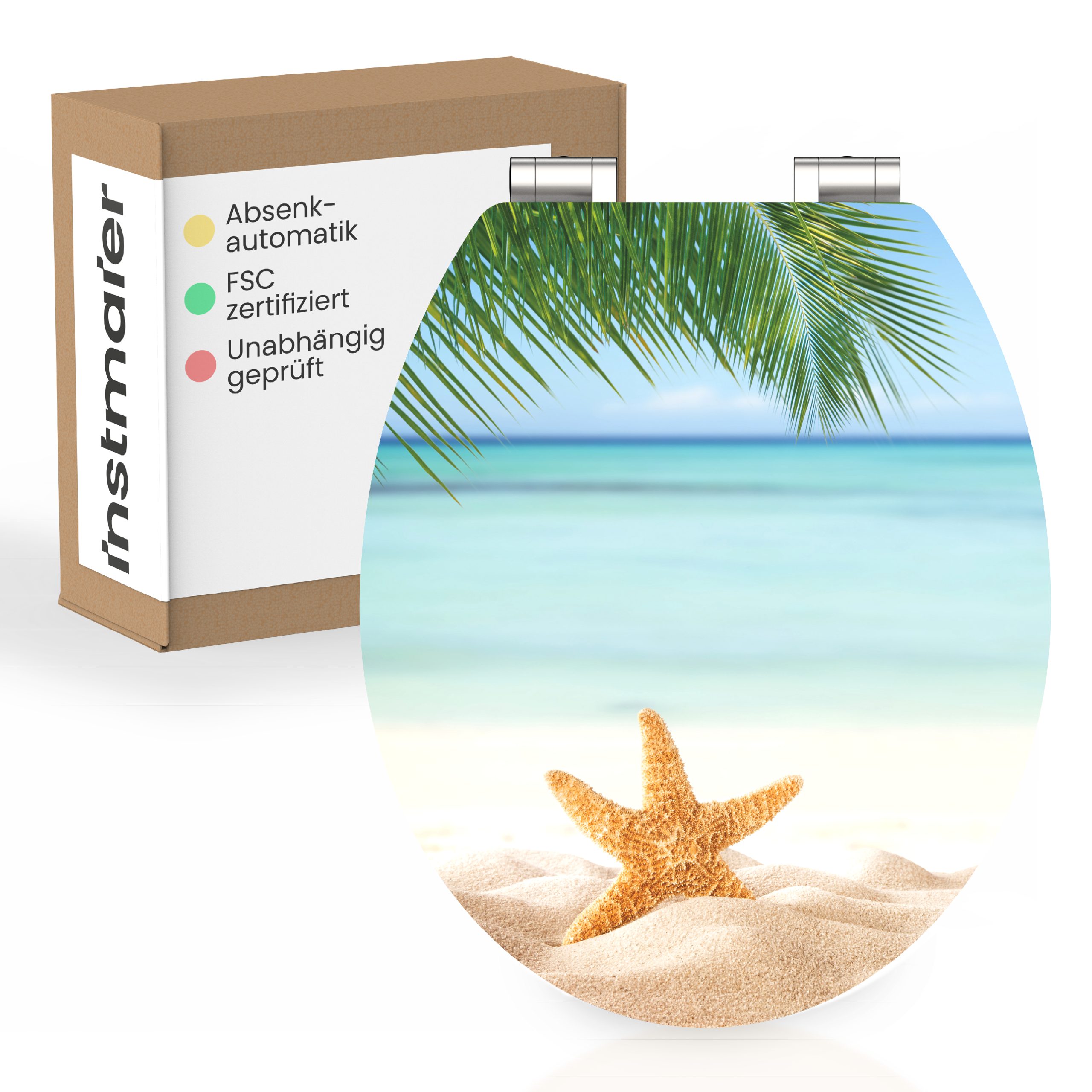 instmaier WC-Sitz Gaia Holz Toilettendeckel, Seestern am Strand, mit doppel günstig online kaufen