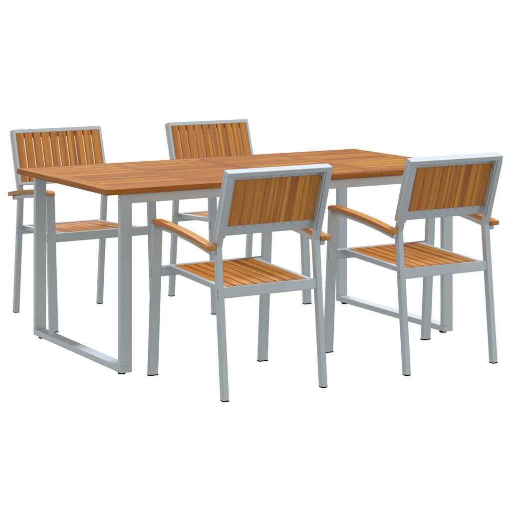vidaXL Gartentisch 5 stk. Grau (5-St)