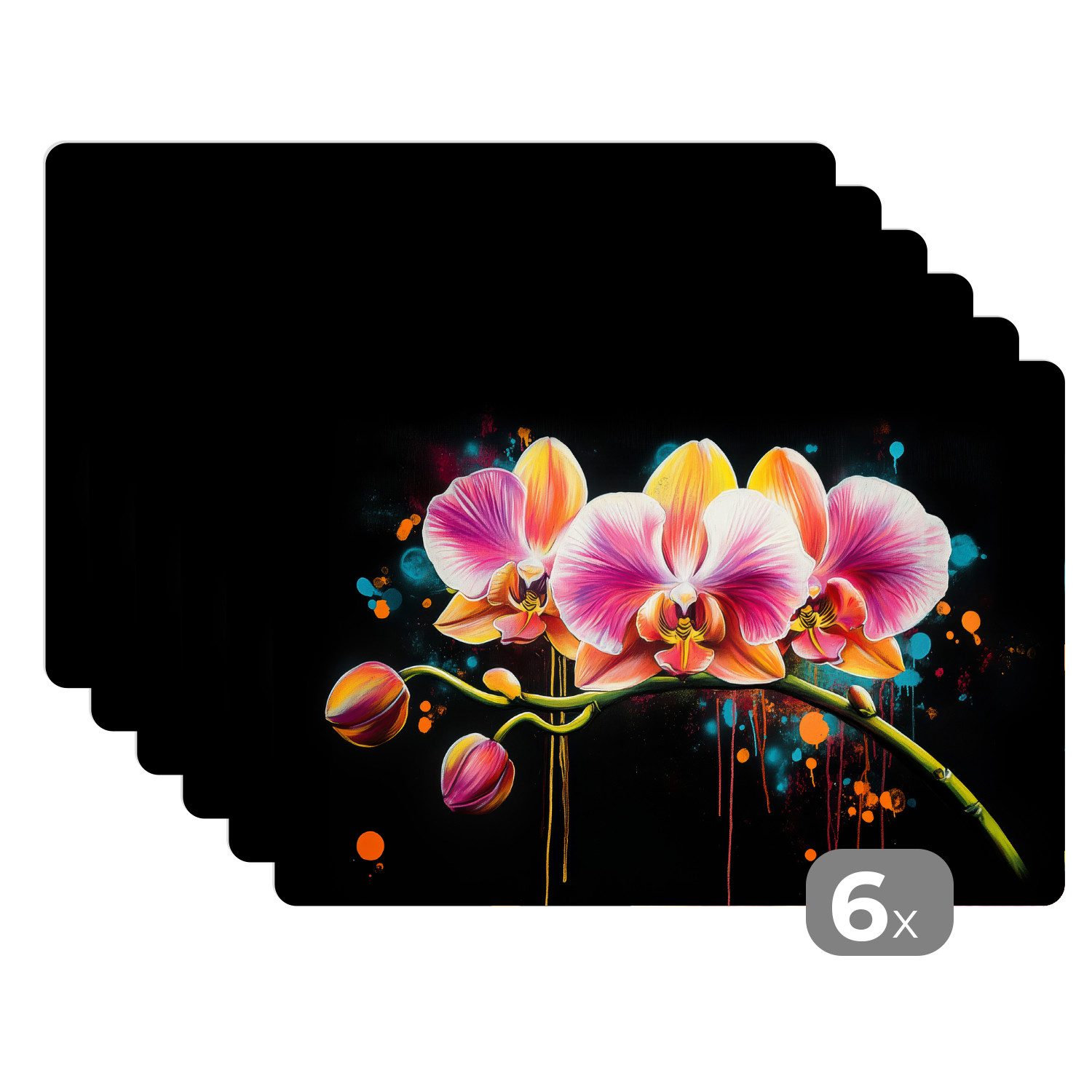 MuchoWow Platzset Orchidee - Graffiti - günstig online kaufen