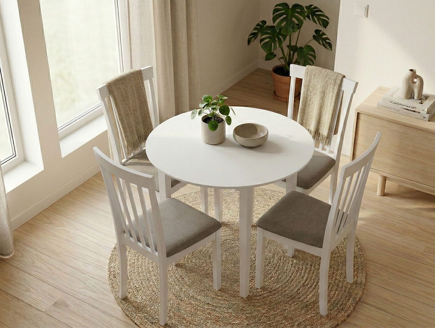 Jahnke Esszimmerstuhl LITE SIT DUO (Set), Esszimmerstuhl (2er Set), Massivholz, Samt-Stoff, bis 110 kg belastbar