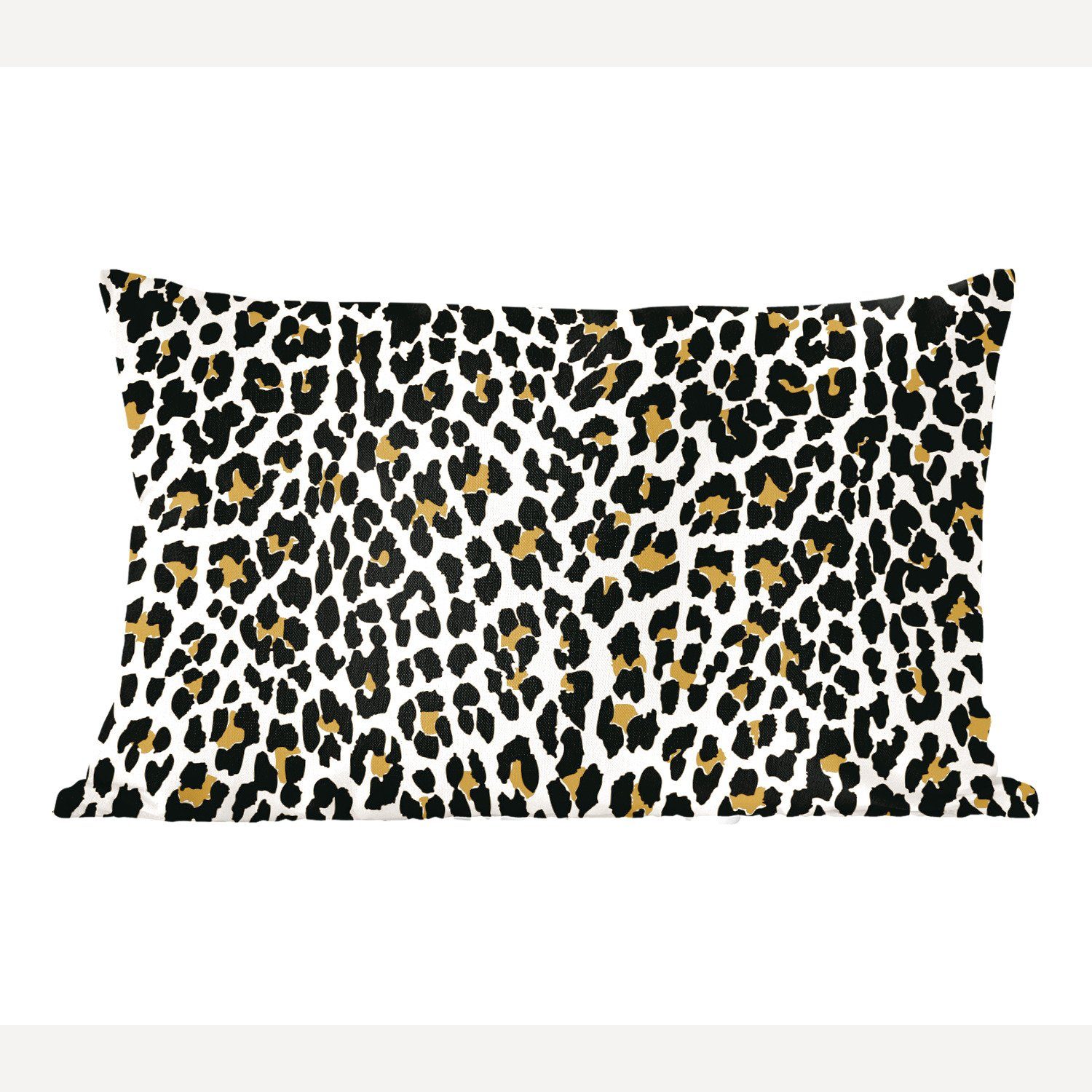 MuchoWow Dekokissen Leopardenmuster - Design - Gelb, Wohzimmer Dekoration, Zierkissen, Dekokissen mit Füllung, Schlafzimmer