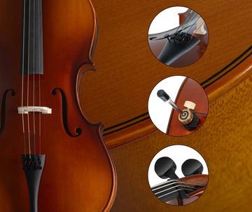Classic Cantabile Cello Classic Cantabile Student Cello 3/4 Set inkl. Bogen und Tasche, Komplett-Set, inkl. Tasche und Bogen, Handgefertigte Qualität