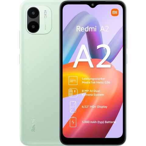 Xiaomi Xiaomi Redmi A2 2GB RAM 32GB - Light Green Smartphone (16,56 cm/6.52 Zoll, 32 GB Speicherplatz, 8MP MP Kamera)
