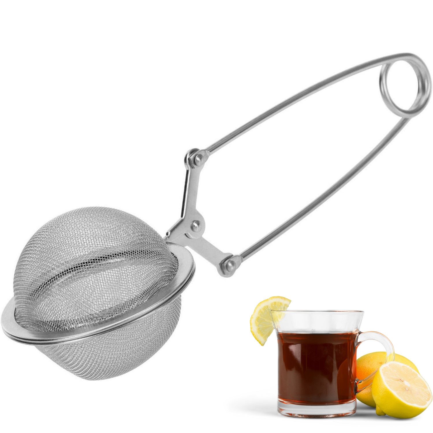 WESTMARK Teesieb Teatime, ø 5 cm, Länge 16 cm, Rostfreier Edelstahl, Klappsieb/Teesieb, Edelstahl