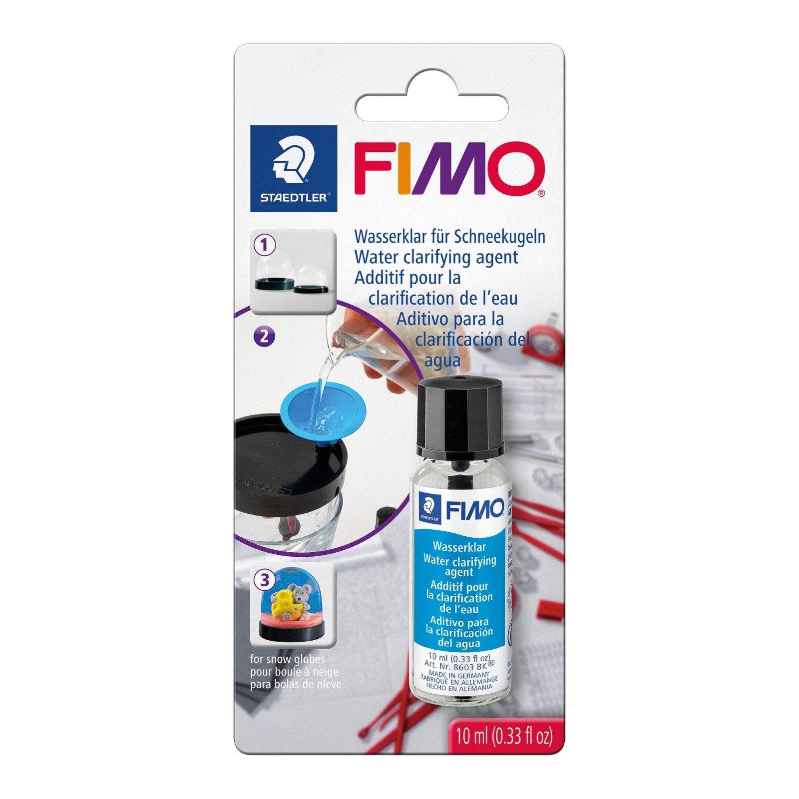 Modelliermasse STAEDTLER FIMO 8603 Wasserklar - Schneekugelzubehör - 10 ml