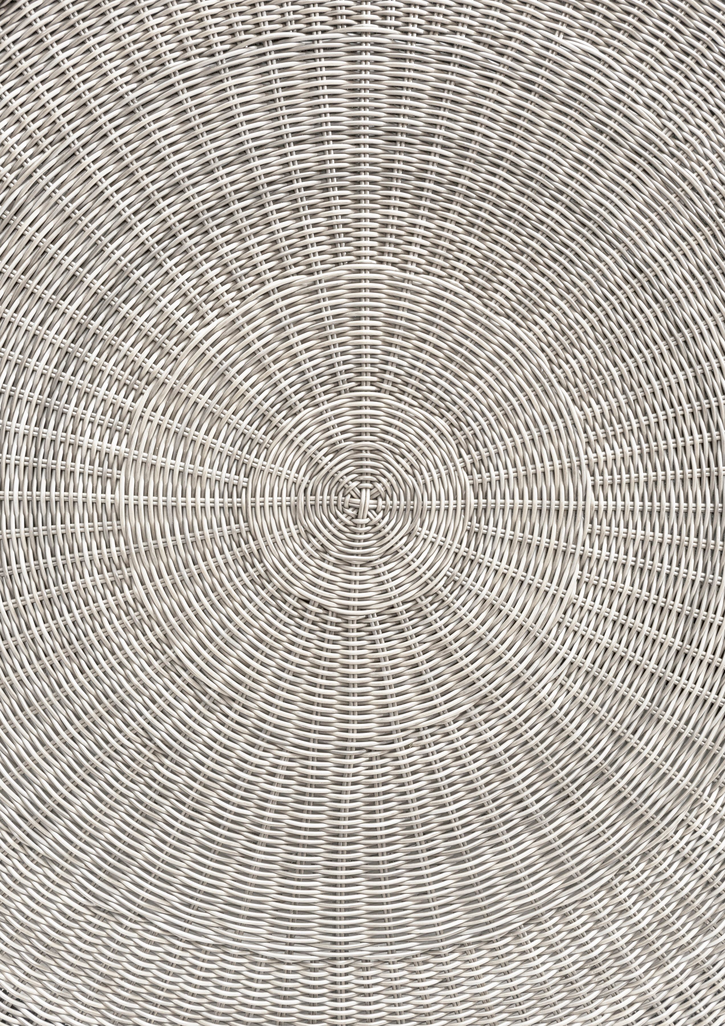Destiny Polyrattan, | 1 Auflagen Garten-Essgruppe vintage weiß Ø Sessel (13-tlg), 4 Tisch LUNA, inkl. vintage + 120x75 cm, weiß