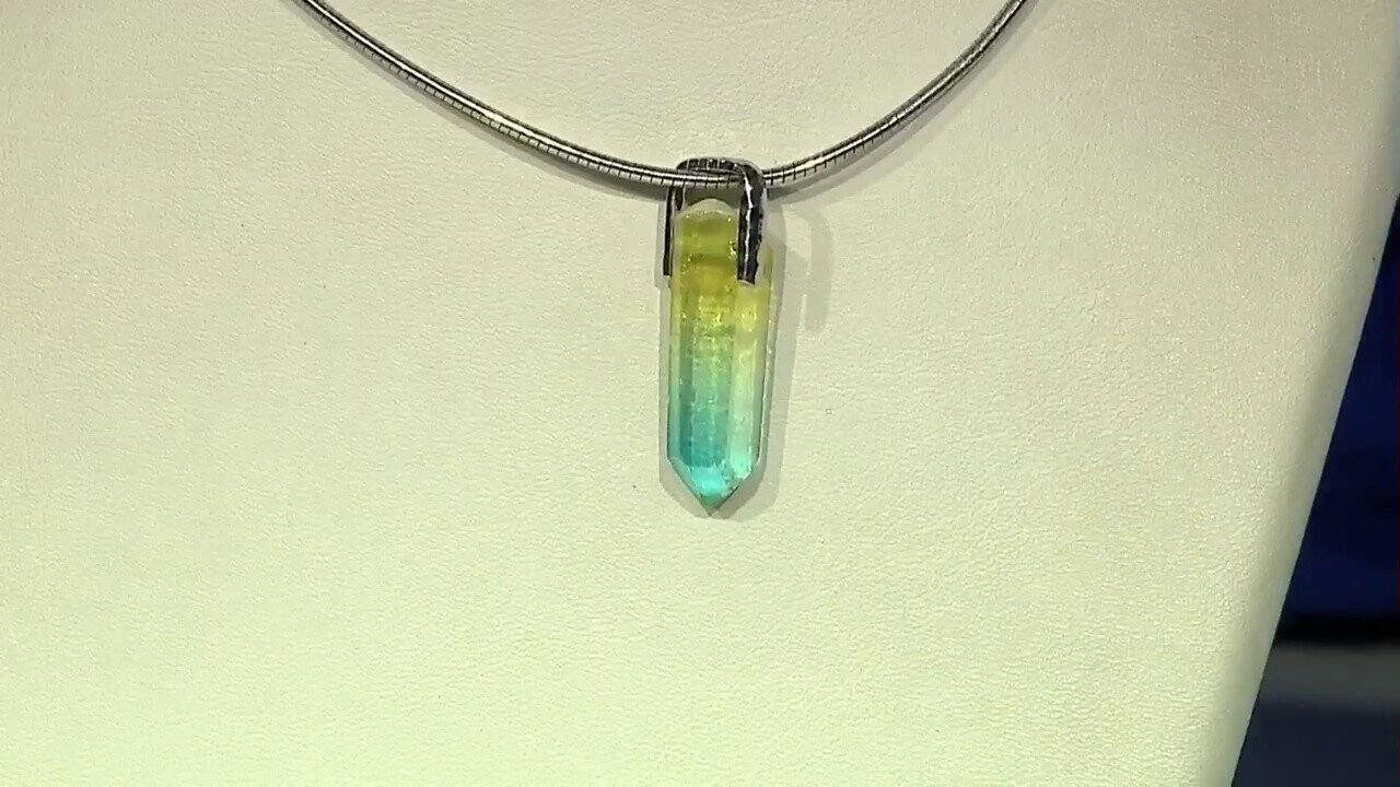 Cavill Kettenanhänger Cavill Silberanhänger mit mehrfarbigem Quarz & rundem Zirkon 35x6 mm (1-tlg)