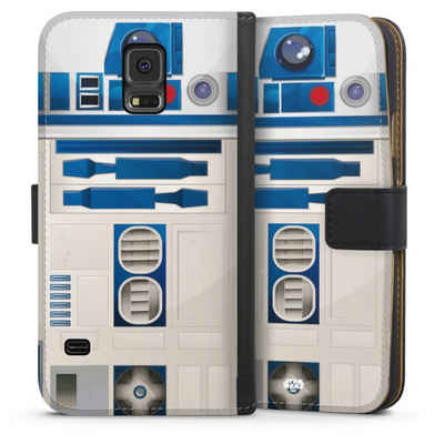 DeinDesign Handyhülle »Star Wars R2D2 Fanartikel R2D2 Closeup - Star Wars«, Samsung Galaxy S5 Hülle Handy Flip Case Wallet Cover Handytasche Leder