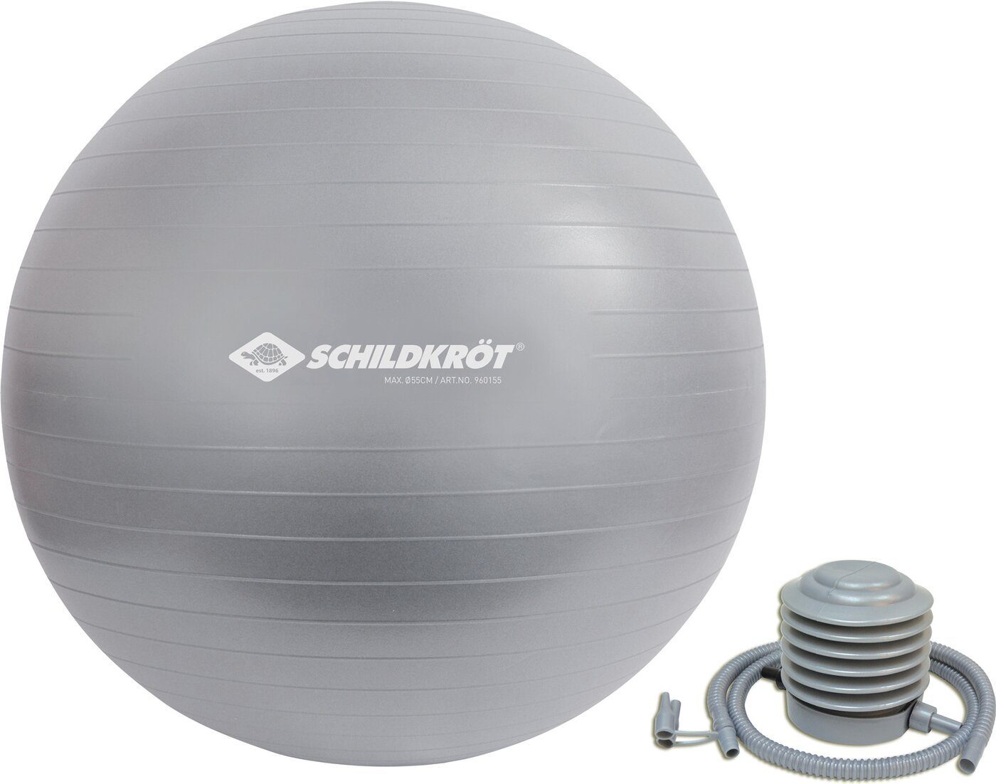 Schildkröt-Fitness Physioball GYMNASTIKBALL 55cm, (silver)