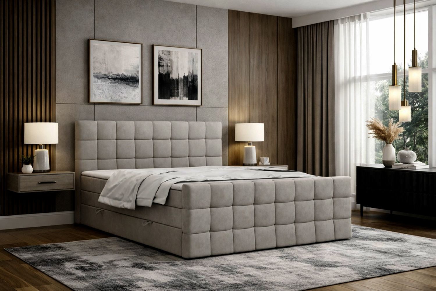 Labett Boxspringbett mit Bettkasten, Doppelmatratze, IGANTE KING 160x200 18 günstig online kaufen