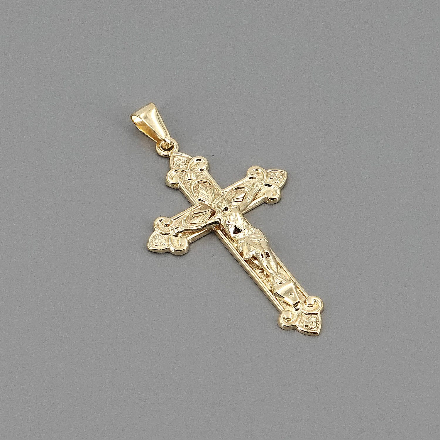 trendor Kreuzanhänger 41058, Kreuz-Anhänger mit Korpus Gold 333 (8 Karat) 45 x 29 mm