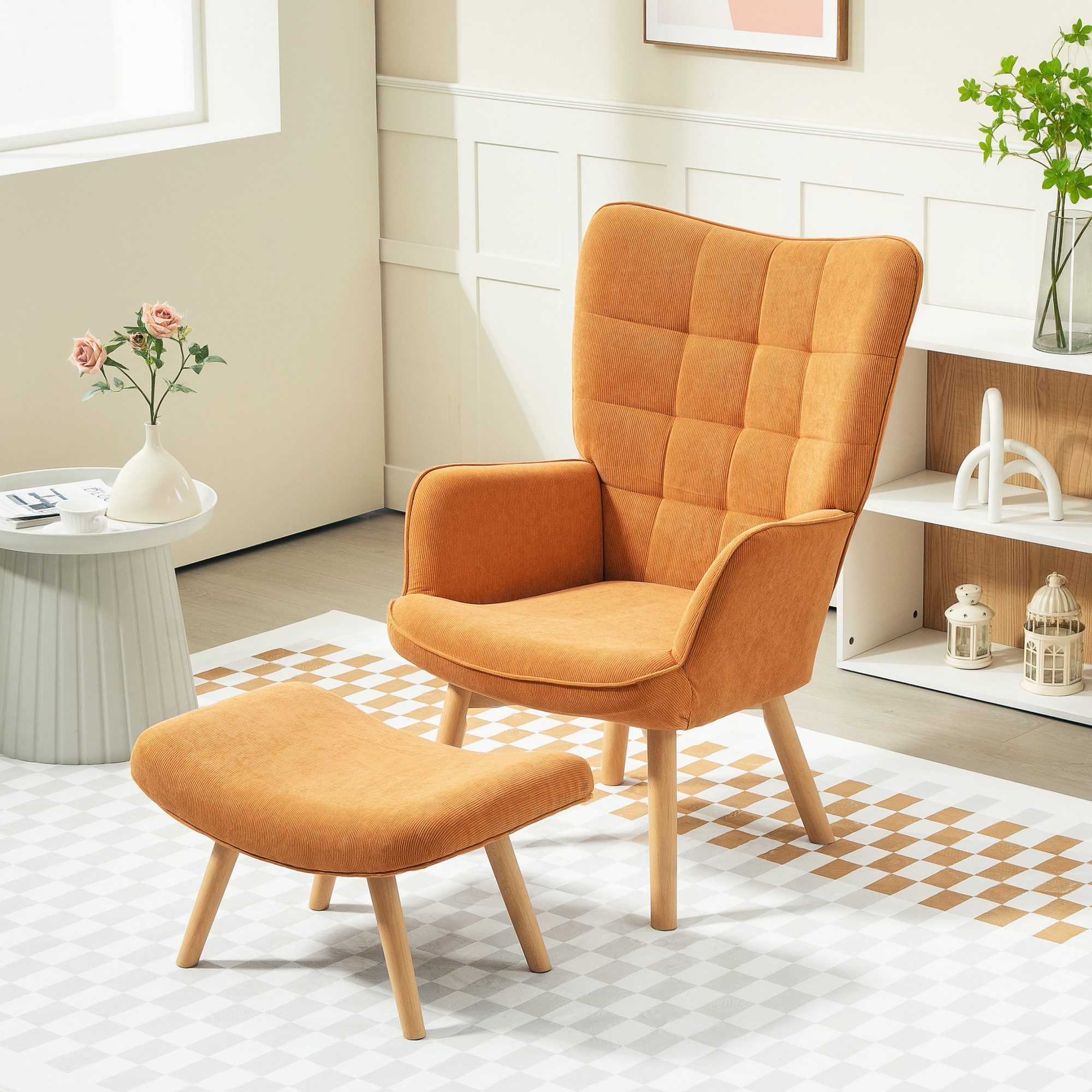 HOMCOM Relaxsessel Ohrensessel mit Hoher Rückenlehne, günstig online kaufen