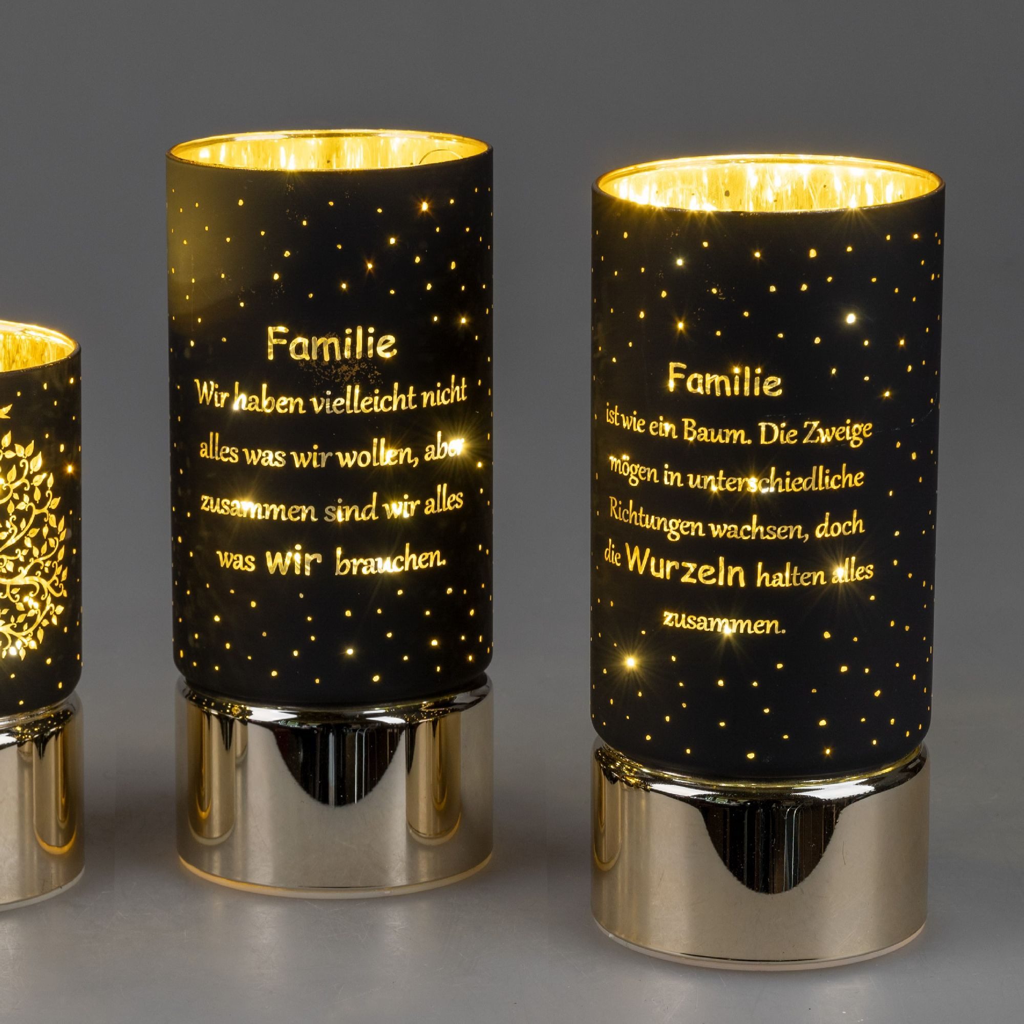 formano Nachttischlampe Sprüche, Mit Timerfunktion, Schwarz, Motiv: Sprüche