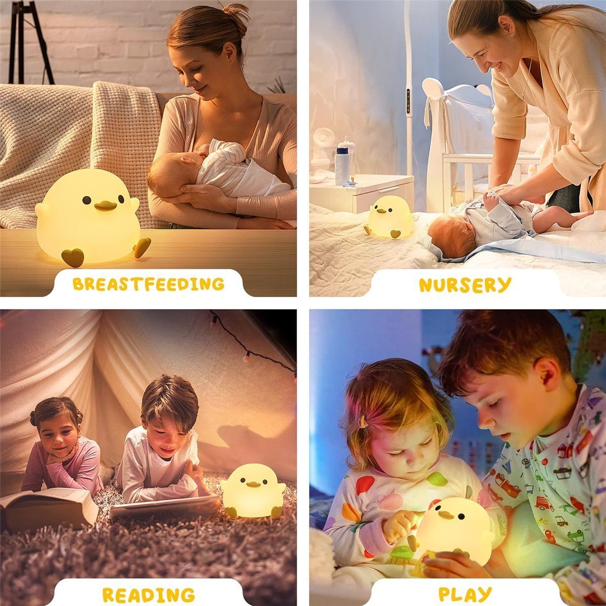 Kawaii Kinder LED K&B Nachtlicht Silikon Nachttischlampe Touch dimmbar