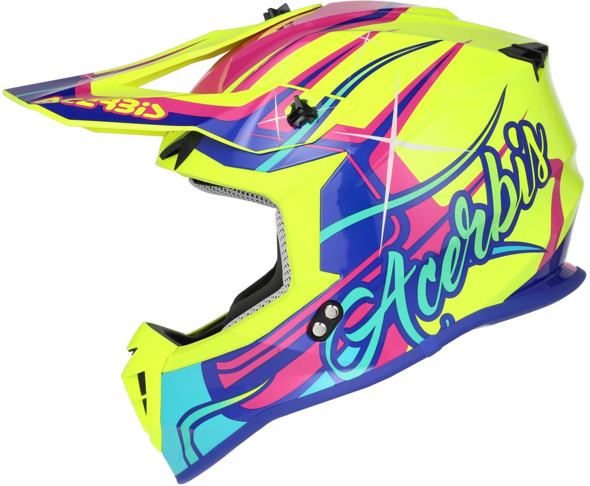 Acerbis Motocrosshelm Linear Graphic 2026 Motocross Helm, herausnehmbares Innenfutter