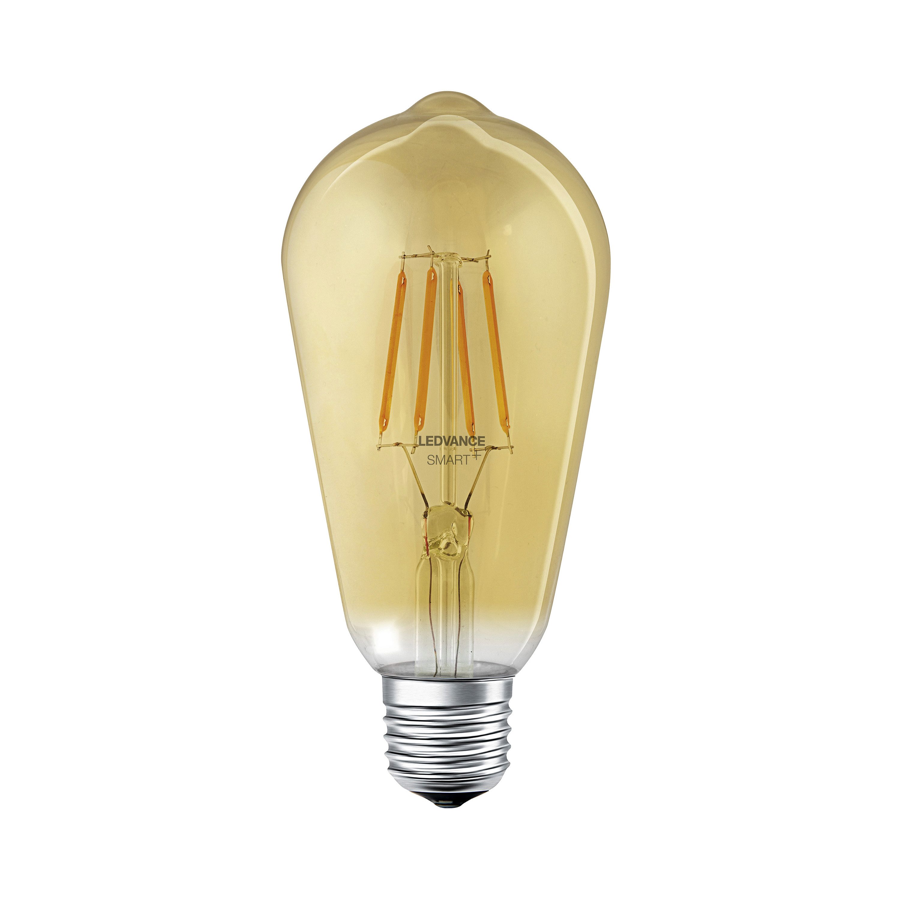 Ledvance LED-Leuchtmittel SMART+ Filament Edison Dimmable 53 6 W/2400 K E27, E27, 1 St., Warm weiß, Drahtlose Steuerung über App