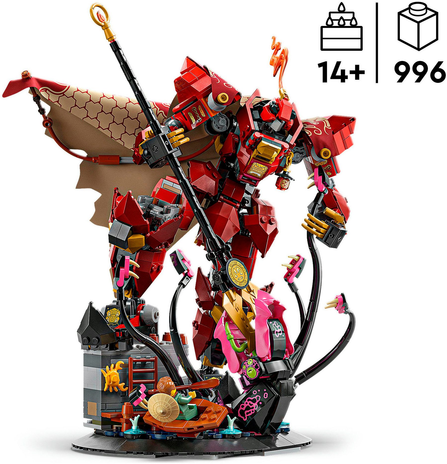 LEGO® Der Feuerritter-Mech (71846), LEGO Ninjago Konstruktionsspielsteine, (996 St), Made in Europe