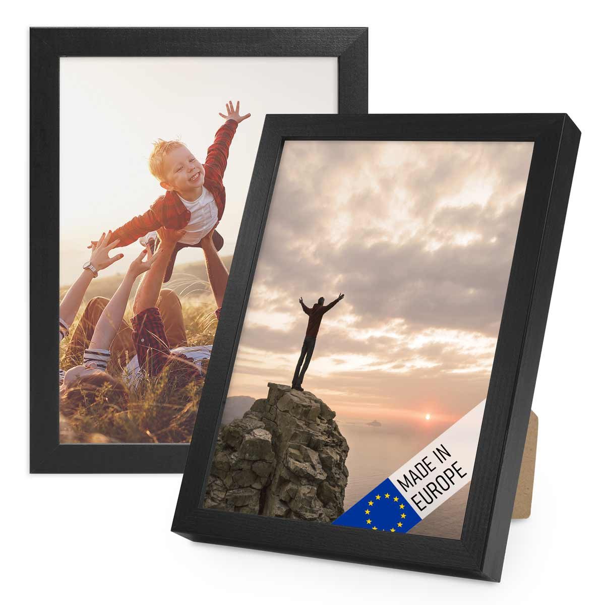 PHOTOLINI Bilderrahmen 2er Set Massivholz-Rahmen Modern günstig online kaufen
