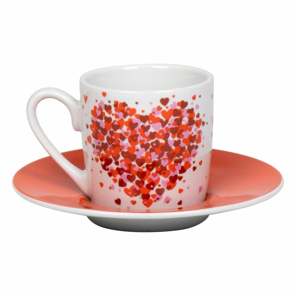 Könitz Espressotasse Love Explodes, 85 ml, Porzellan, mit Untertasse