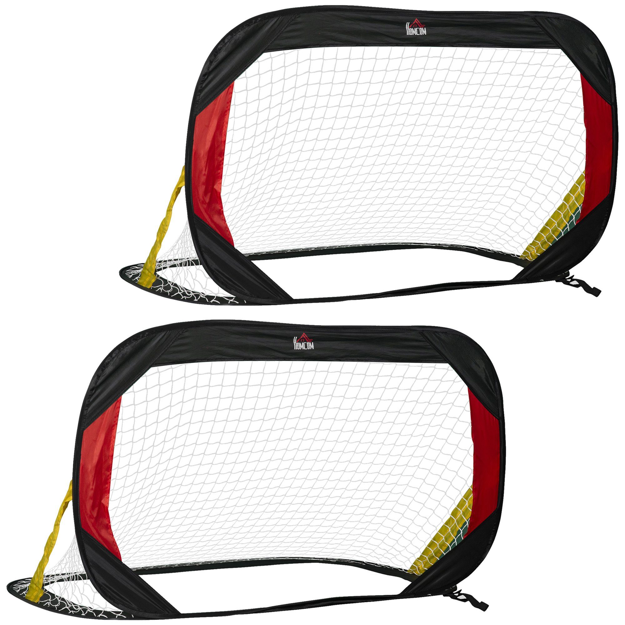 HOMCOM Fußballtor (Set, 2 St., 2 x Fußballtore; 8 x Heringe; 1 x Tragetasche), BxTxH: 120x80x80 cm