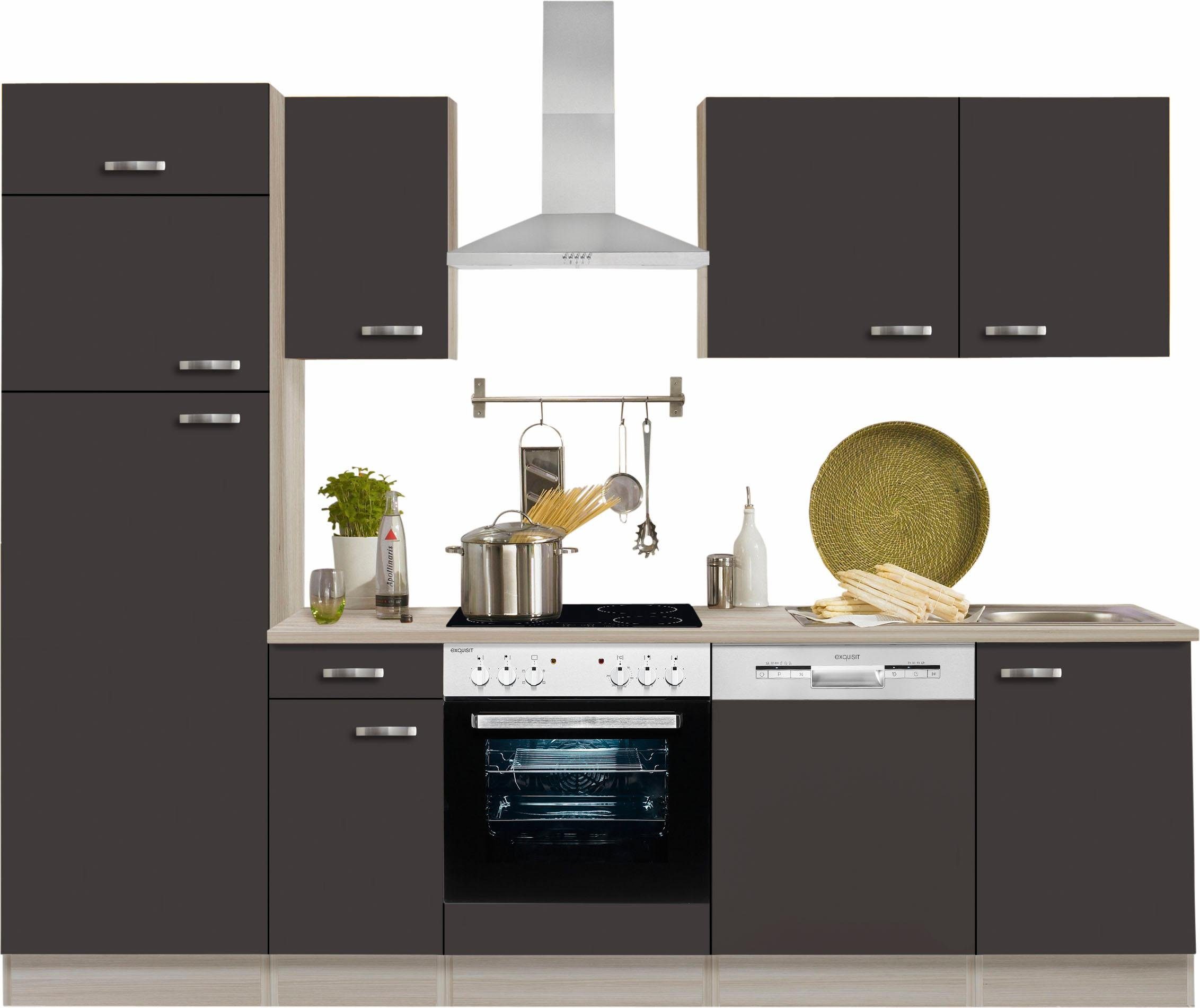 270 Küchenzeile mit Farbkombinationen In erhältlich Breite OPTIFIT 3 E-Geräten, Faro, cm,