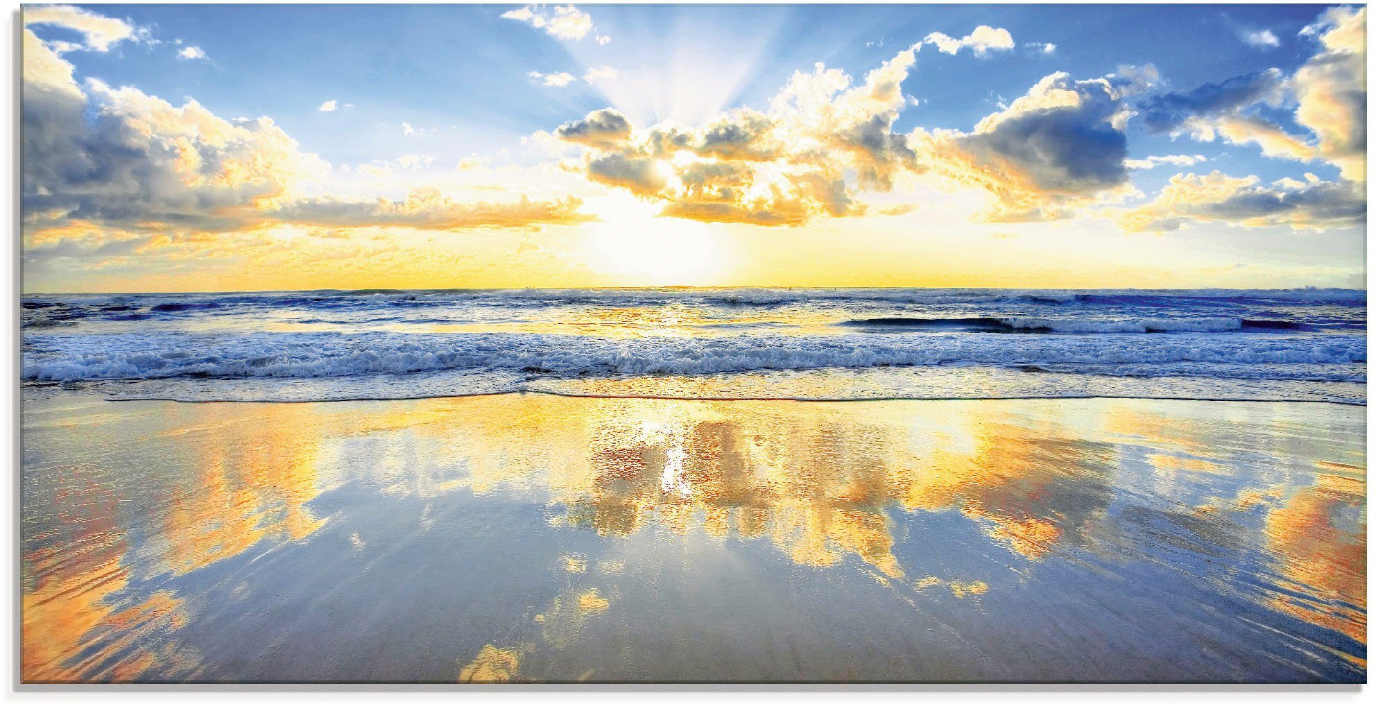 Artland Glasbild Sonnenaufgang über dem Ozean, günstig online kaufen