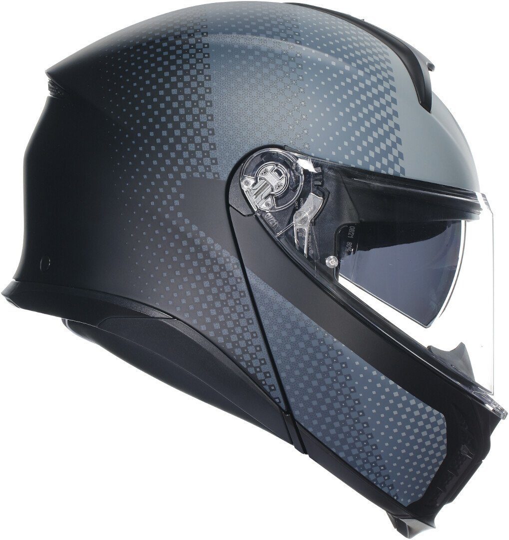 AGV Motorradhelm Tourmodular Textour Klapphelm, vorbereitet für Kommunikationssystem,integriertes Sonnenvisier