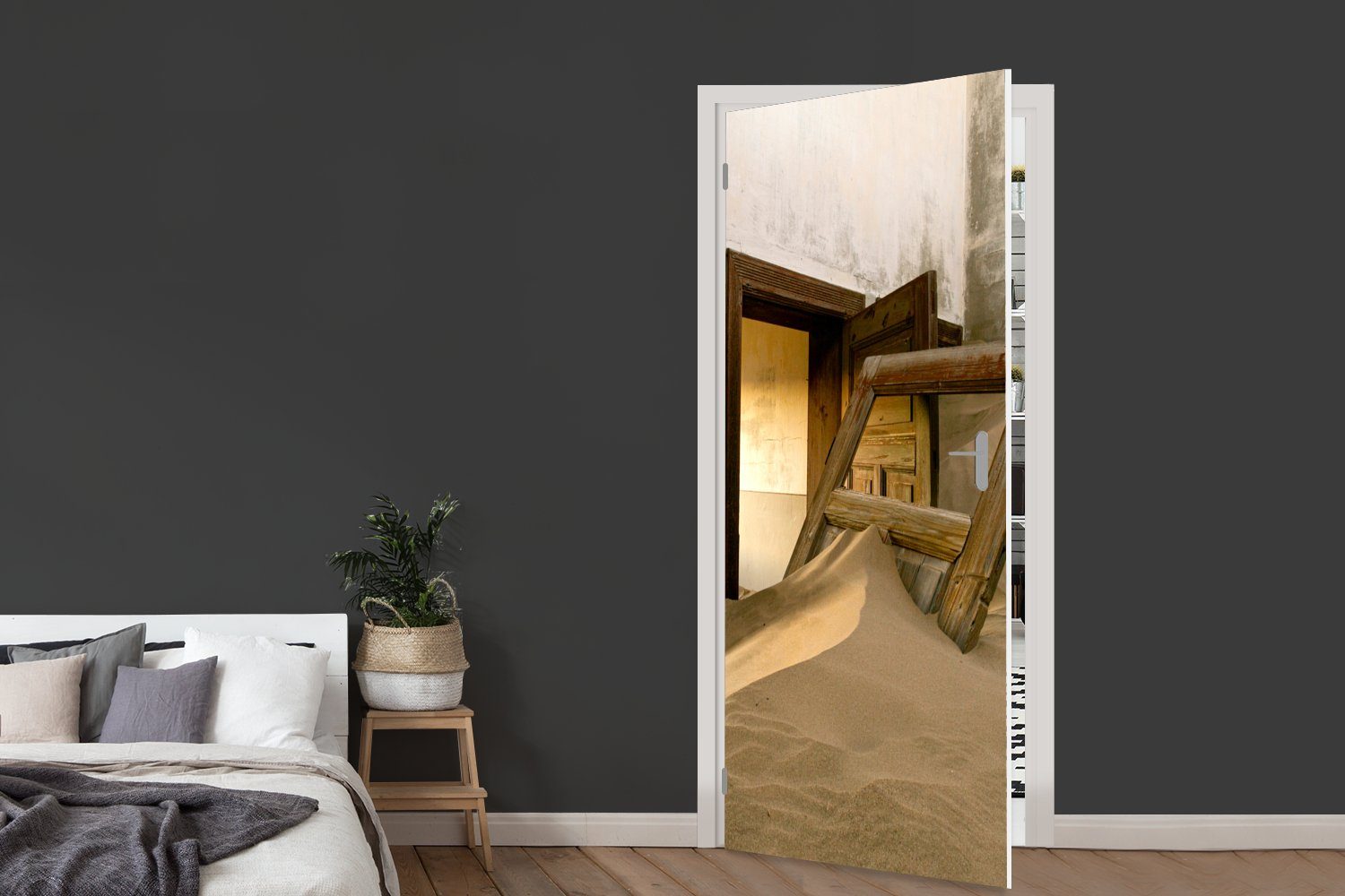MuchoWow Türtapete Sand Tür, Fototapete - cm Architektur für Matt, (1 Türaufkleber, Wüste bedruckt, - 75x205 Tür, St), 