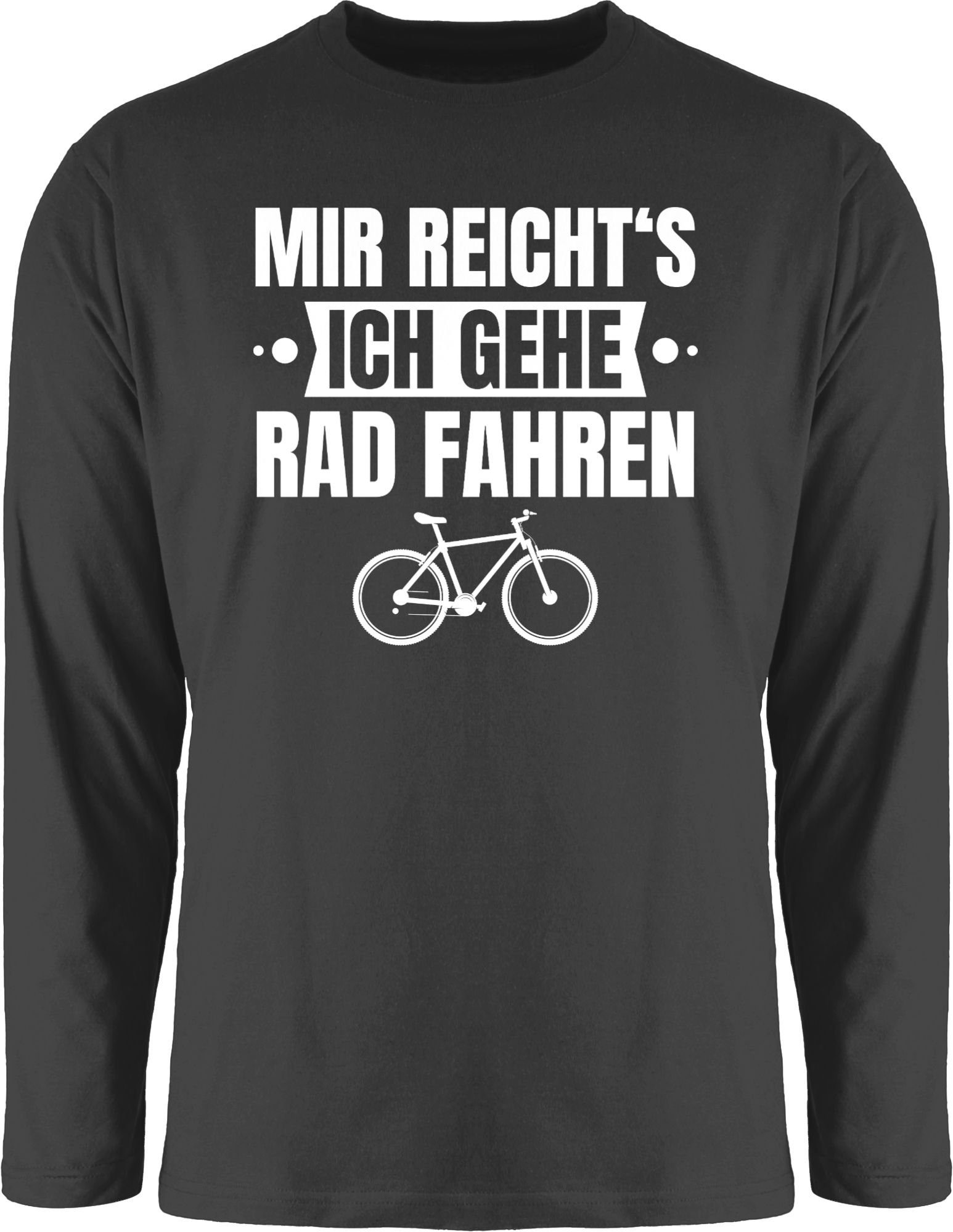 Banner Schwarz fahren Radsport 1 Shirtracer gehe ich Rundhalsshirt Bekleidung Rad Mir weiß - Fahrrad reicht's