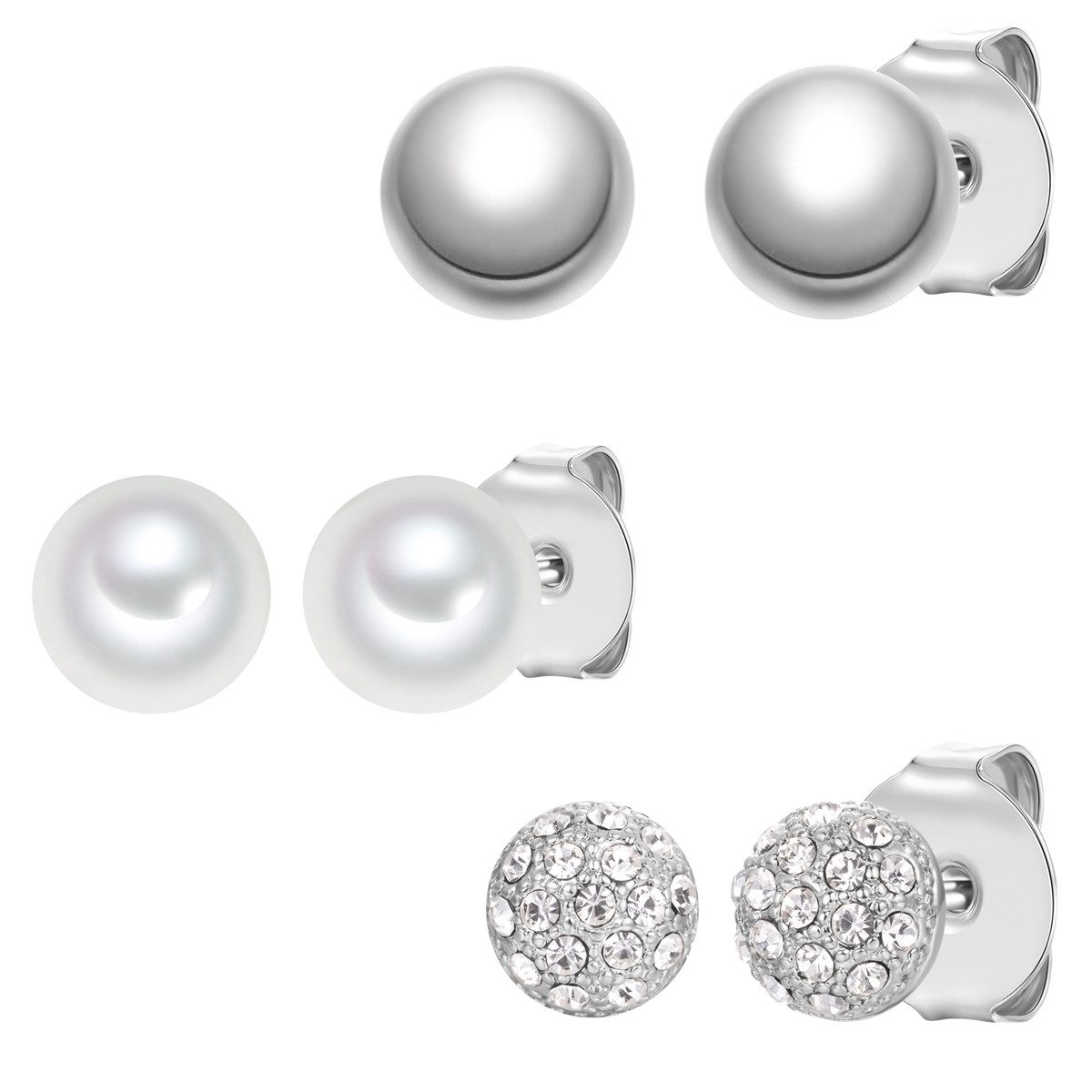 Perlenohrringe silber