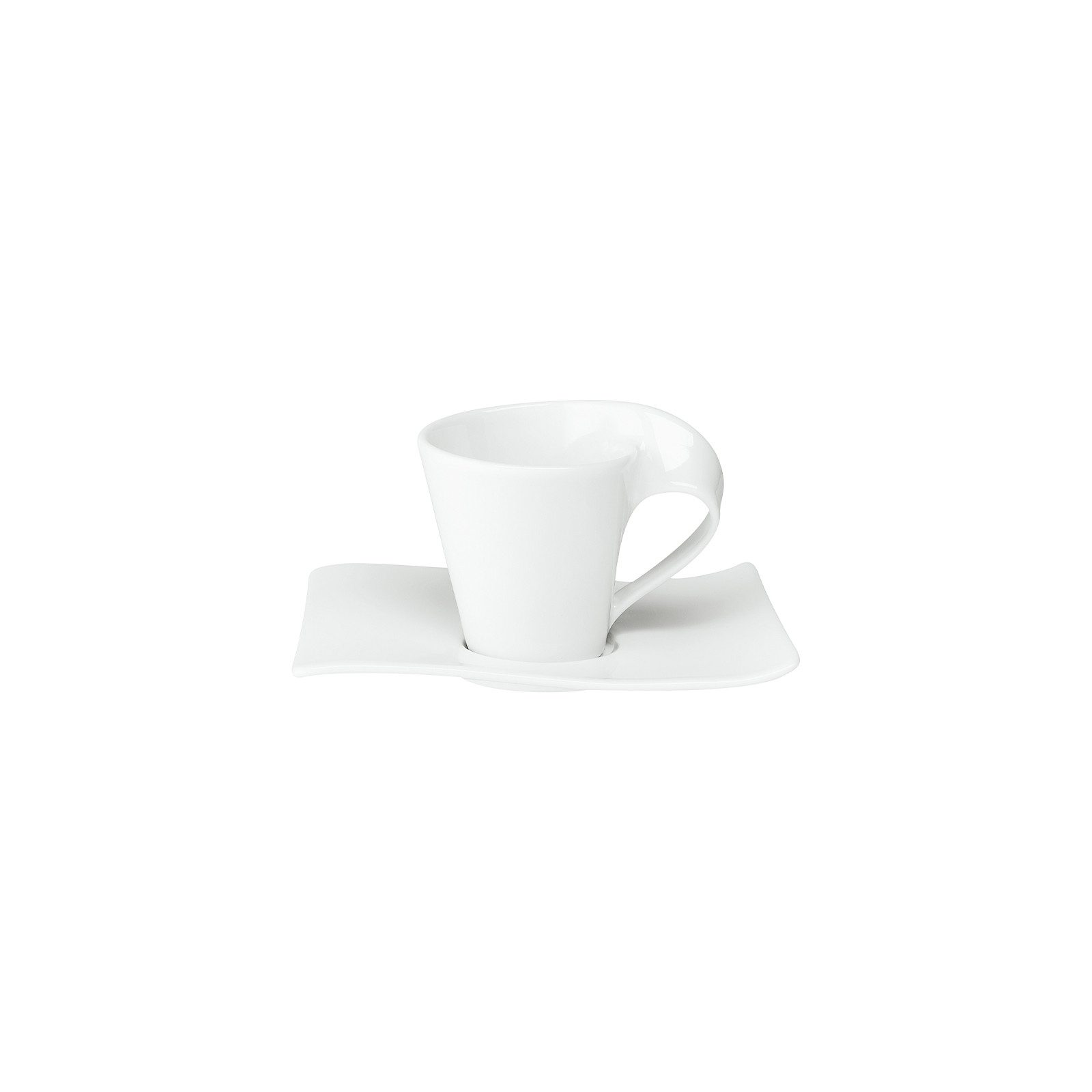 Villeroy & Boch Espressotasse NewWave Espressotasse mit Untertasse 80 ml, Porzellan