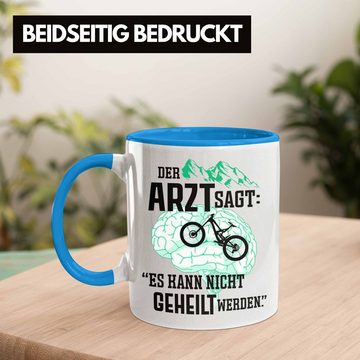 Trendation Tasse Trendation - Mountainbike Geschenke für Männer Tasse Geschenk Mountainbike-Fahrer Geschenkideen