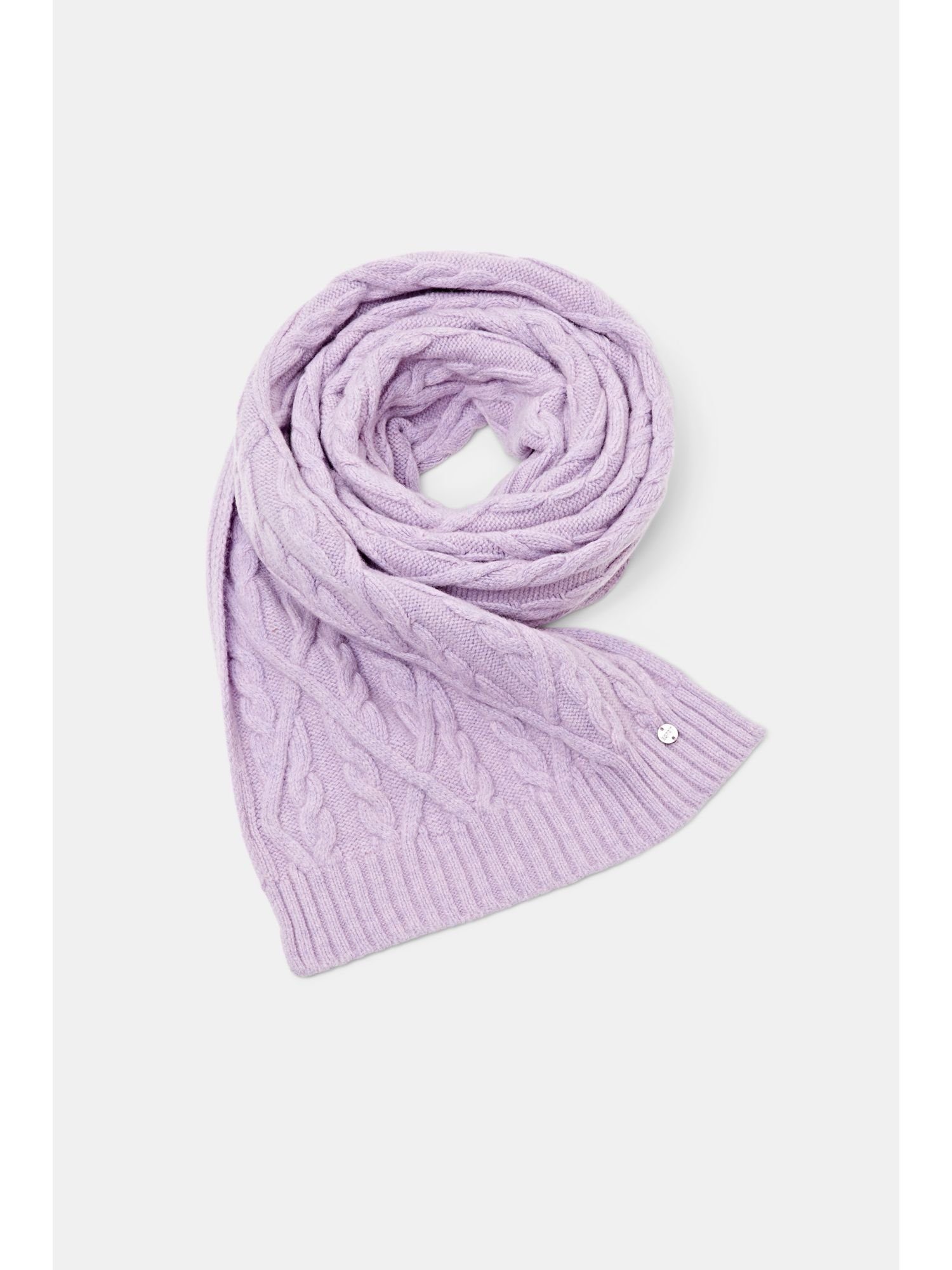 Esprit Wollmix Beanie und Modeschal Geschenk-Set: Schal aus LAVENDER