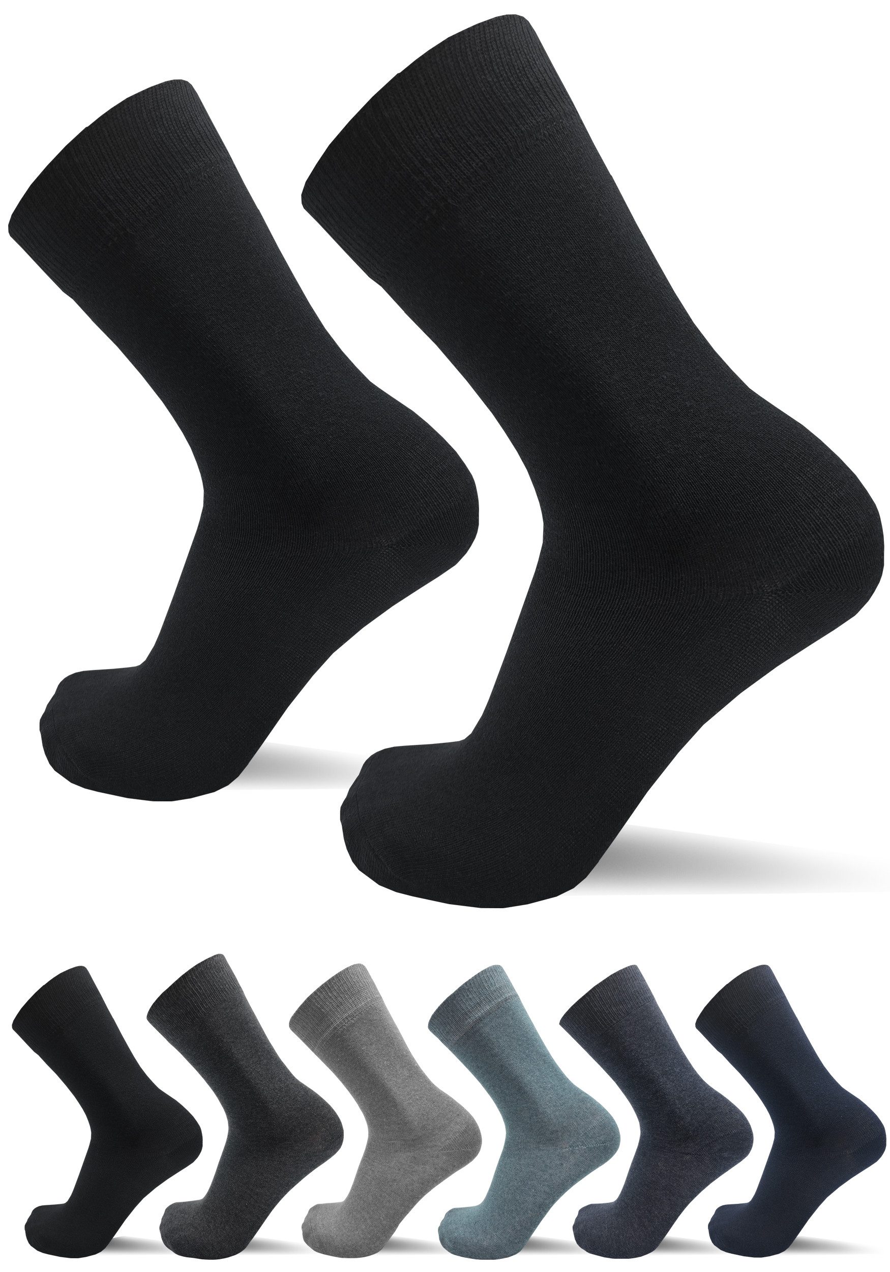 NAFT Businesssocken 6-24 Paar Herrensocken 80% Baumwolle Business Freizeit günstig online kaufen
