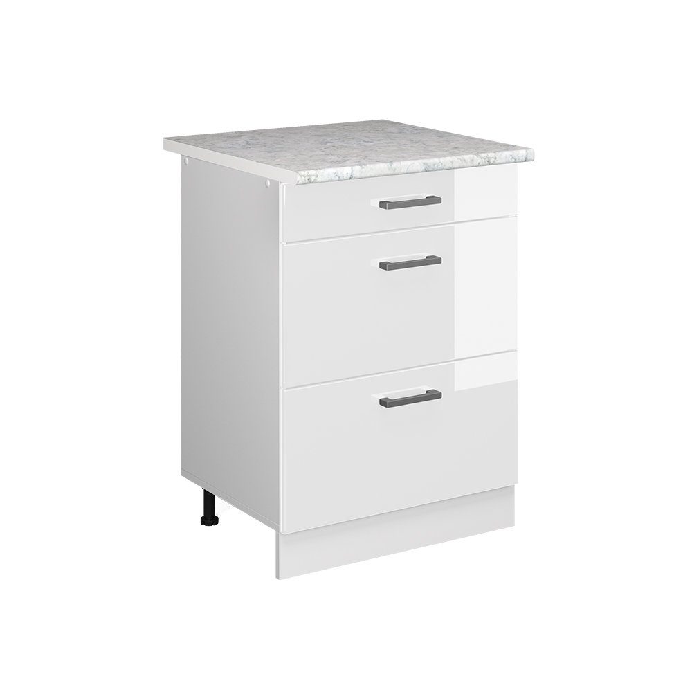 Vicco Unterschrank R-Line, Weiß Hochglanz/Weiß, 60 günstig online kaufen