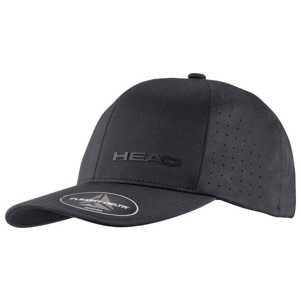 Head Baseball Cap Tennis Delta Flexfit (Polyester, nahtlos) schwarz günstig online kaufen