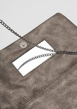 s.Oliver Clutch Stars Dirty Grey Handtasche, Praktische Innenaufteilung Sternenmotiv mit Glitzer