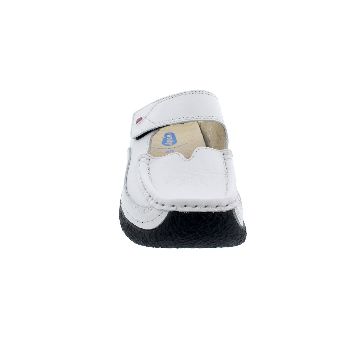WOLKY Wolky Roll-Slipper Clog, Printed Leather, White, 0622770-100 Clog