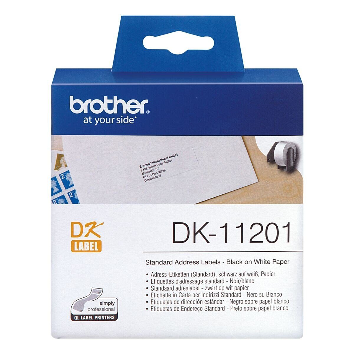 Brother Thermorolle DK-11201, 400 Adress-Etiketten B/L 29/90 mm