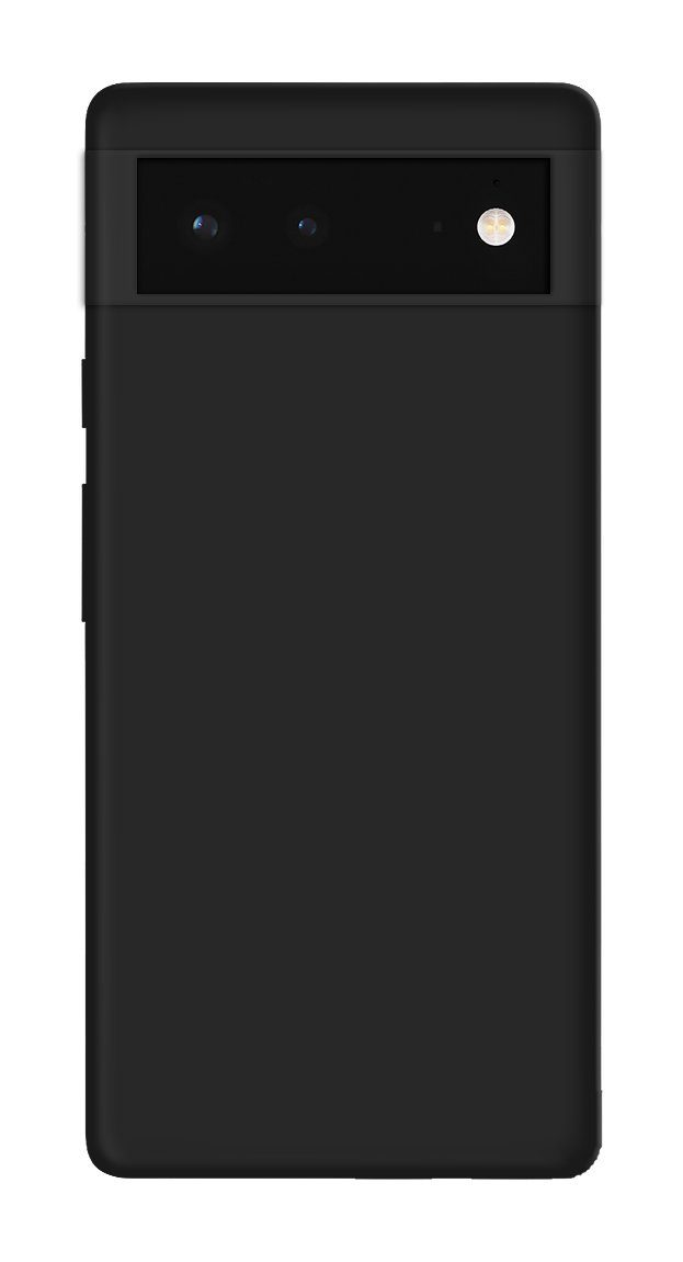 cofi1453 Handyhülle Silikon Hülle Basic Google Pixel 6 Schwarz, Case Cover Schutzhülle Bumper