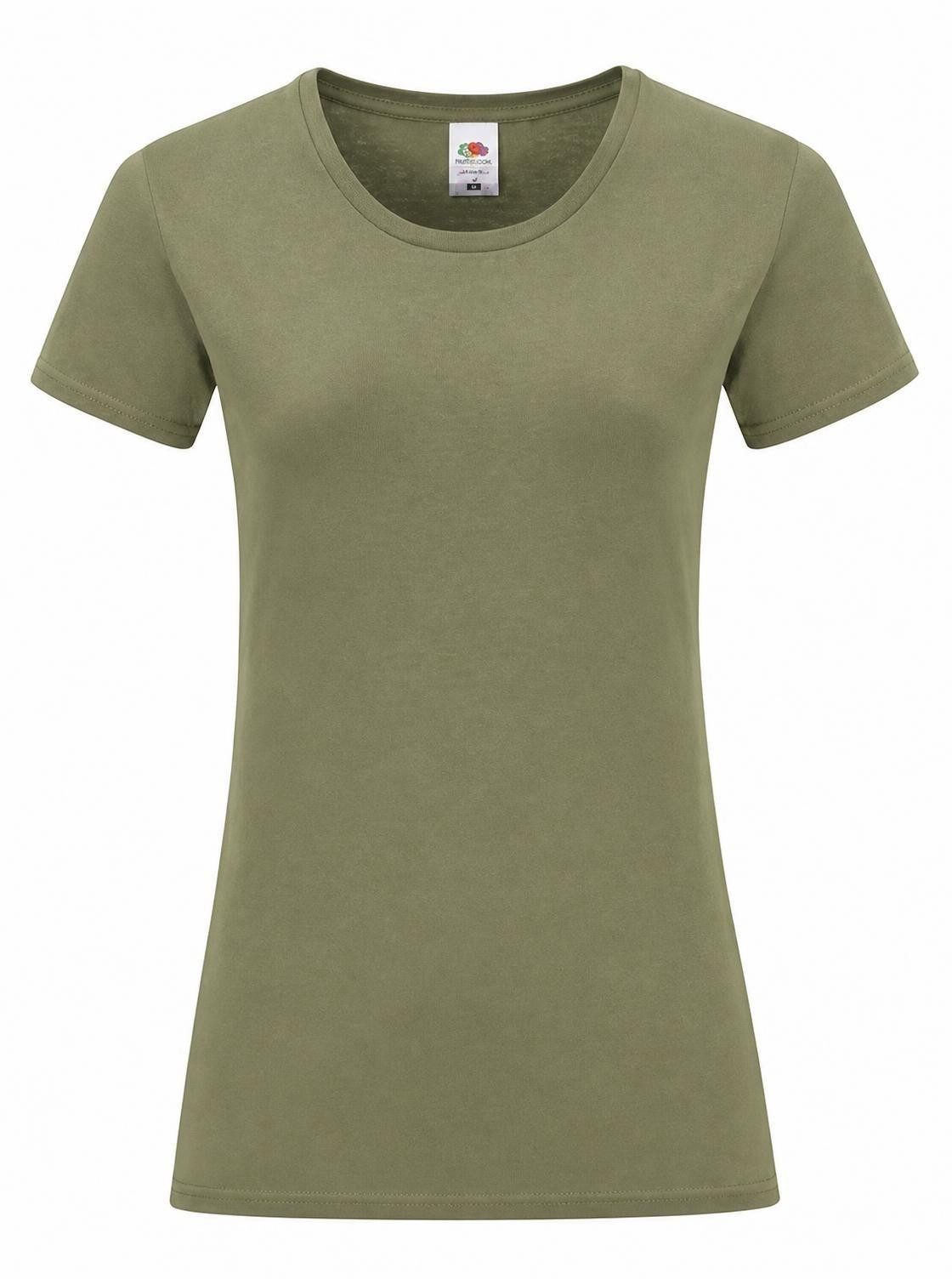 Fruit of the Loom Rundhalsshirt Damen Iconic T, 100% gekämmte, ringgesponnene Baumwolle