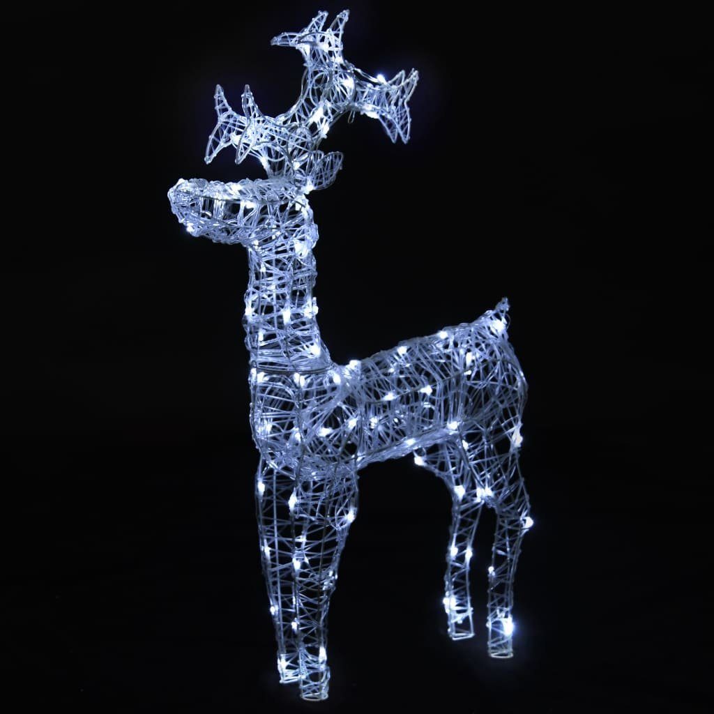 vidaXL Dekolicht Rentier Weihnachtsdekoration 90 cm Acryl Kaltweiß LEDs 60x16x100