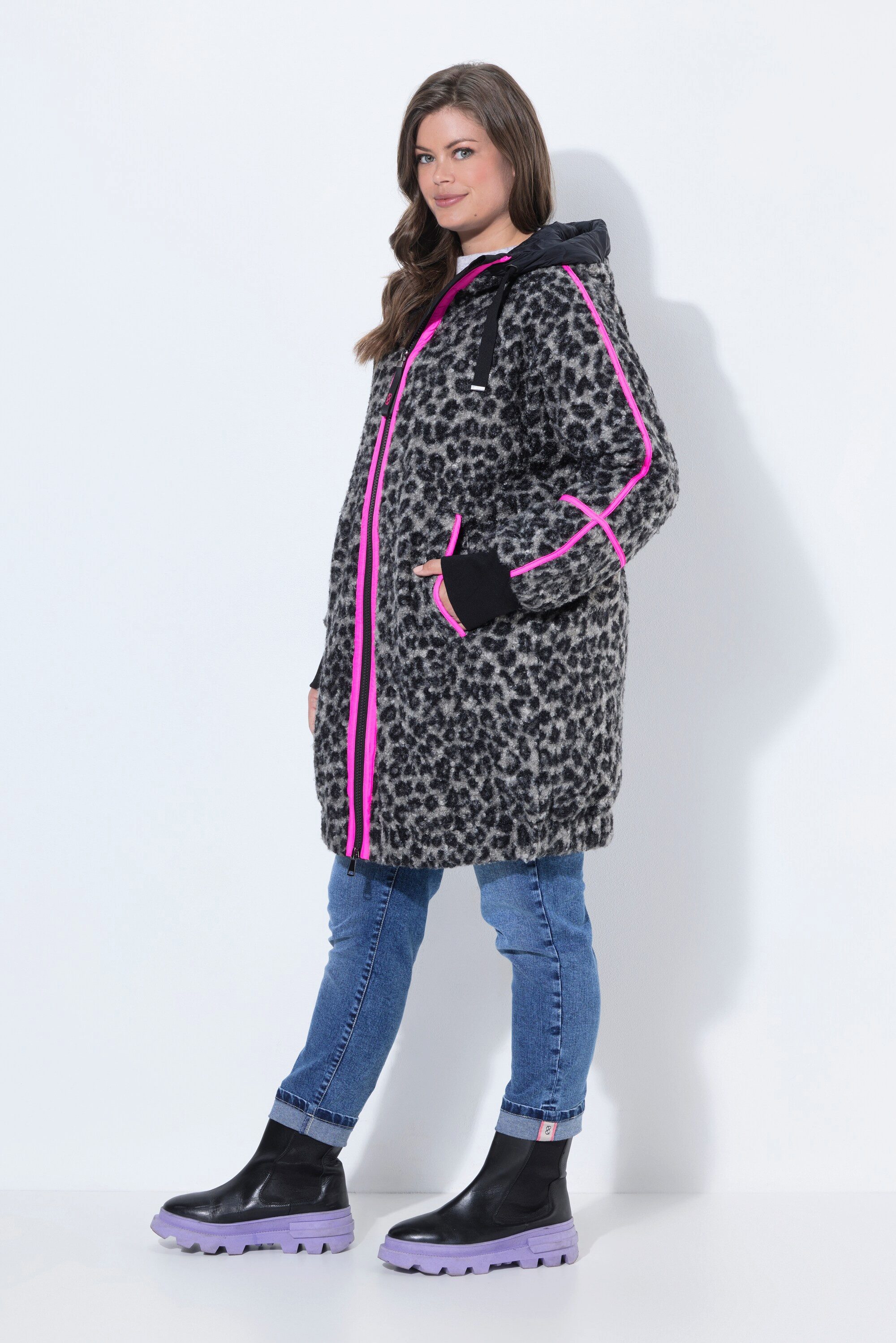 Laurasøn Wolljacke Teddyjacke Oversize Kapuze – Bild 4 von 4